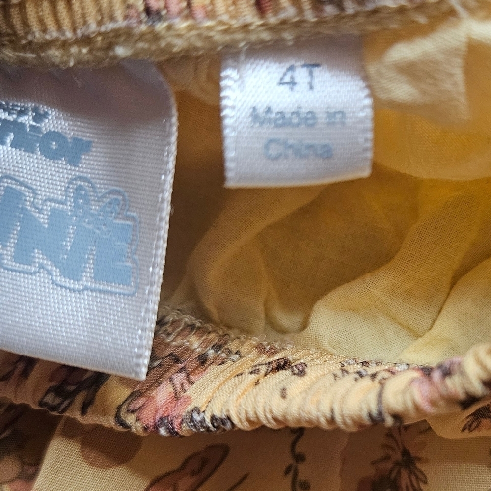 Disney Junior Minnie Girls Yellow And Pink Ruffled Skirt Size 4T - Picture 6 of 12